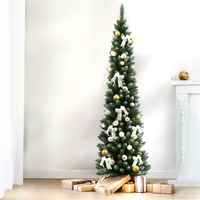 1.8m Christmas Tree Jingle Jollys Xmas Tree Decorations Snowy 300 Tips