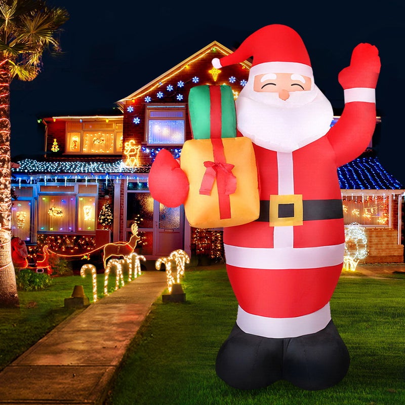 Buy Jingle Jollys Christmas Inflatable Santa 2.4M Outdoor Xmas ...