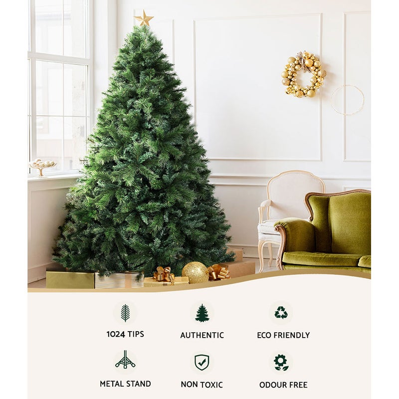 Jingle Jollys Christmas Tree 1.8M 6FT Pine-needle Tips Xmas Green | Buy ...