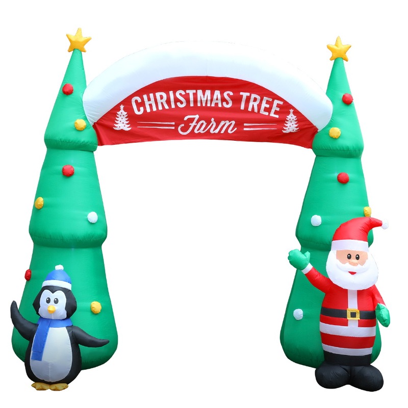 Jingle Jollys Inflatable Christmas Tree Archway Santa 3M Xmas Outdoor