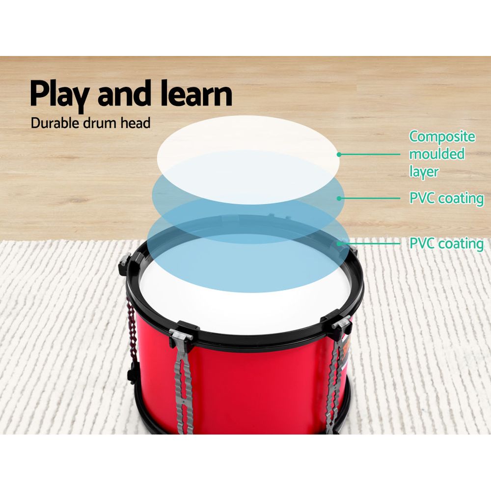 Keezi Kids Pretend Play 7 Drum Set Junior Drums Kit Musical Play Toys Childrens Mini Big Band