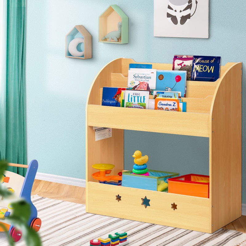Buy Keezi Kids Bookshelf Children Toys Storage Shelf Rack Organiser