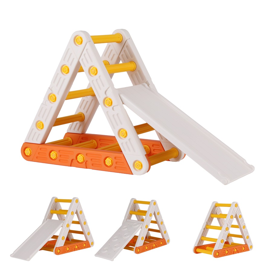 Keezi Kids Climbing Frame Sets With Slide Indoor Outdoor Toddler Toys Triangle