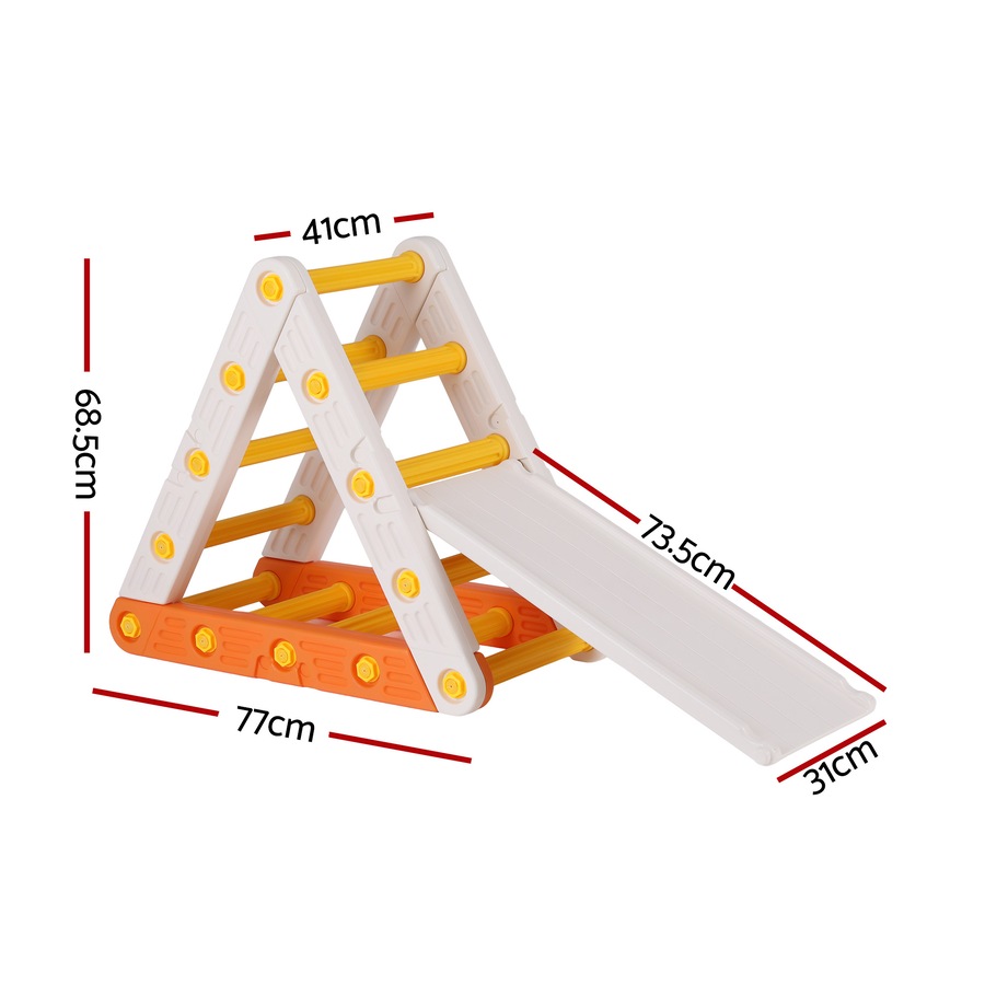 Keezi Kids Climbing Frame Sets With Slide Indoor Outdoor Toddler Toys Triangle