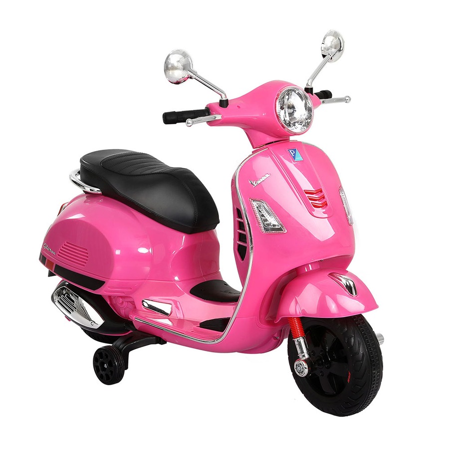 100x46cm Kids Ride On Car Electric Motorcycle Motorbike Vespa Licensed GTS Pink