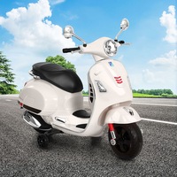 100x46cm Kids Ride On Car Electric Motorcycle Motorbike Vespa Licensed GTS White