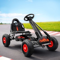 Rigo Kids Pedal Go Kart Ride On Toys Racing Car Rubber Tyre Black
