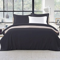 3pcs Giselle Quilt Cover Set Classic Black King