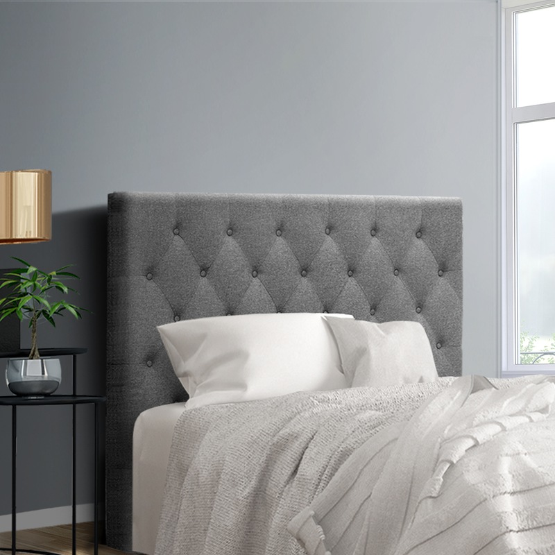 Buy Artiss Bed Head King Single Size Fabric - CAPPI Grey - MyDeal