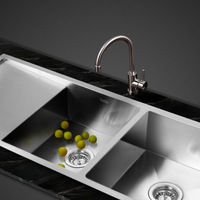 111X45CM Cefito Stainless Steel Sink Double Bowl Kitchen Basin Silver