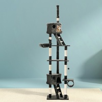 260cm i.Pet Cat Tree Tower Scratching Post Scratcher Condo House Trees Grey