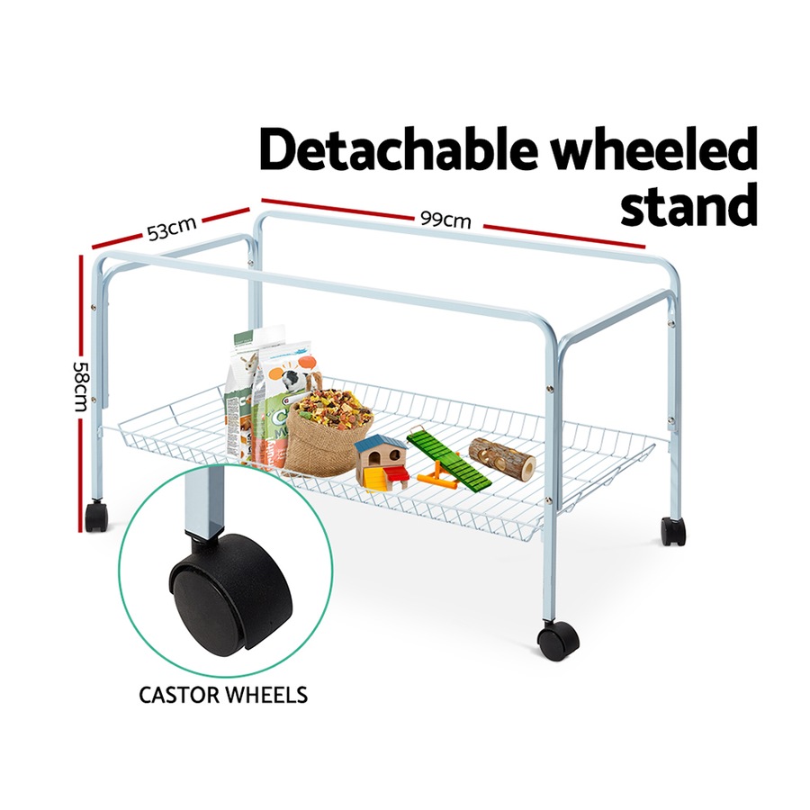 i.Pet Rabbit Cage Hutch 106cm Indoor Enclosure Carrier