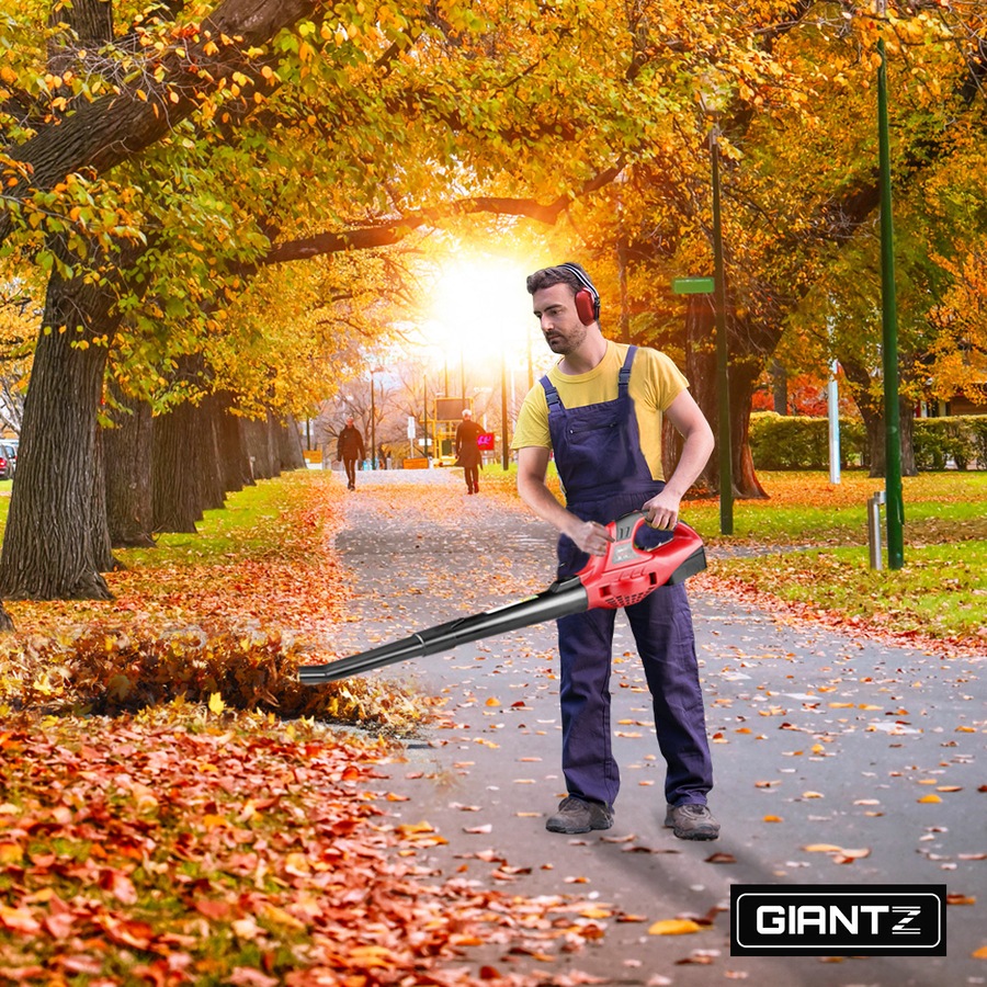 20V Giantz Cordless Leaf Blower Lithium Electric Battery Nozzles 2-Speed Garden