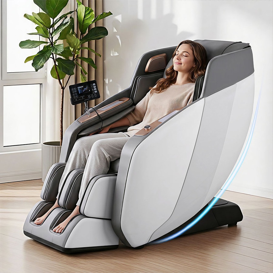 Livemor Massage Chair Electric Recliner Massager White