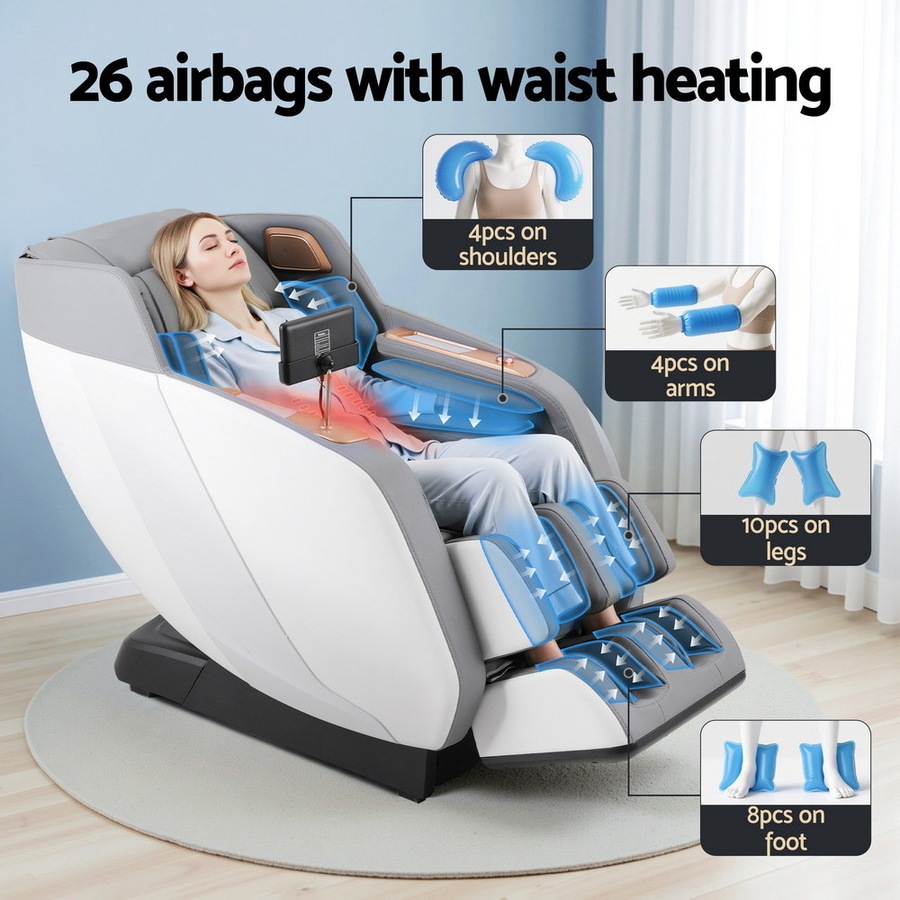 Livemor Massage Chair Electric Recliner Massager White