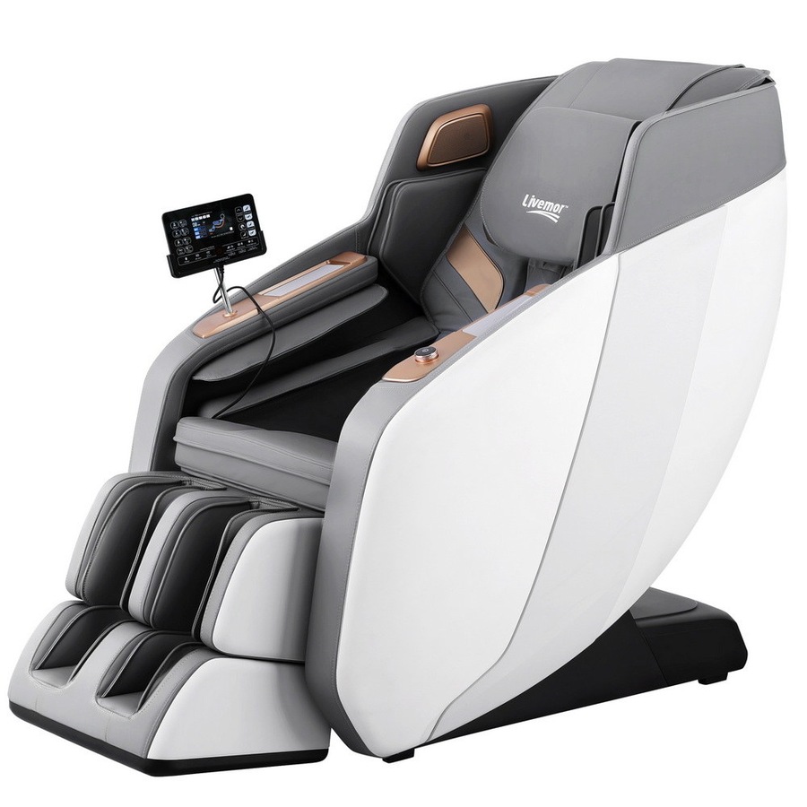 Livemor Massage Chair Electric Recliner Massager White