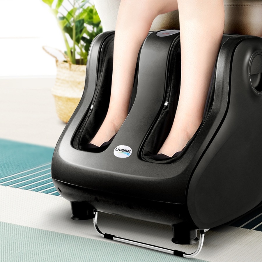 12 Massage Discs Livemor Foot Massager Shiatsu Electric Leg Massagers Machine Black