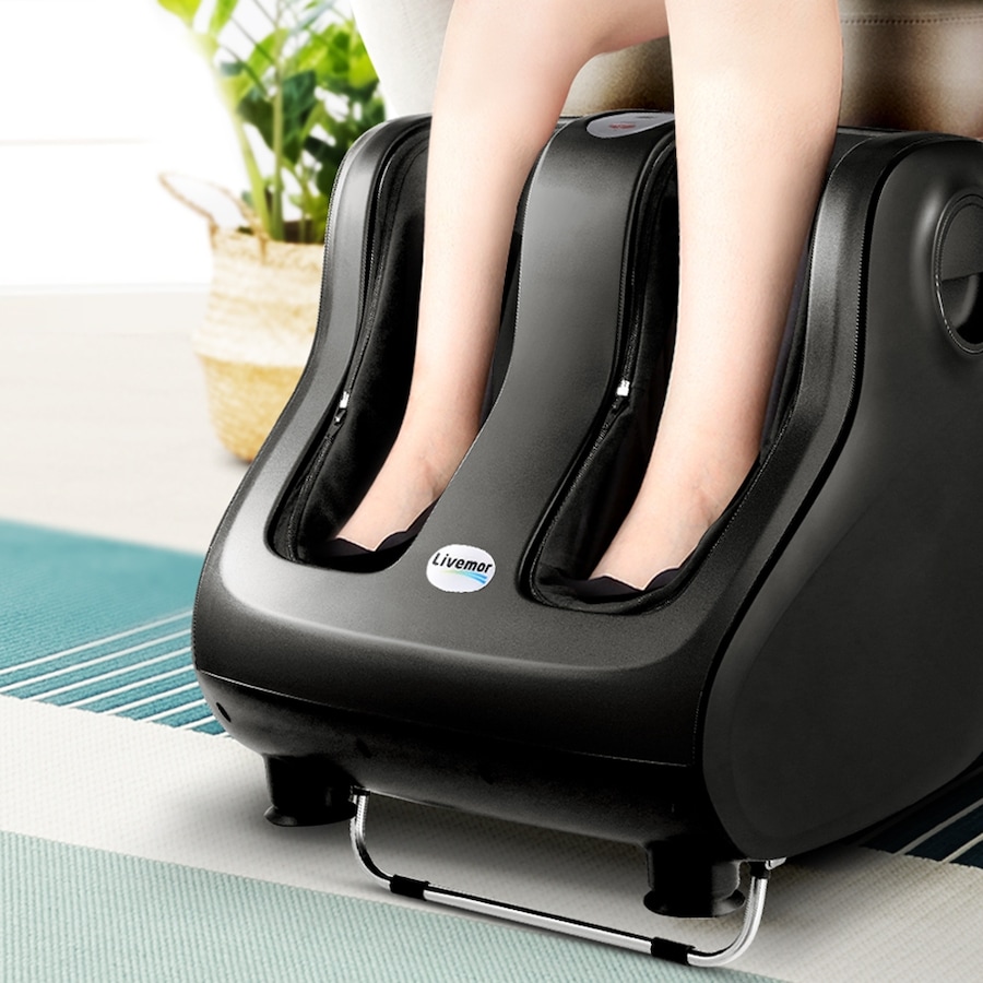 12 Massage Discs Livemor Foot Massager Shiatsu Electric Leg Massagers Machine Black