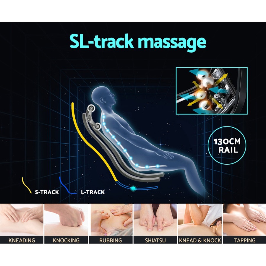 Livemor 4D Massage Chair Recliner SL Track Full Body Zero Gravity Massager Heated AI Body Scan Gary