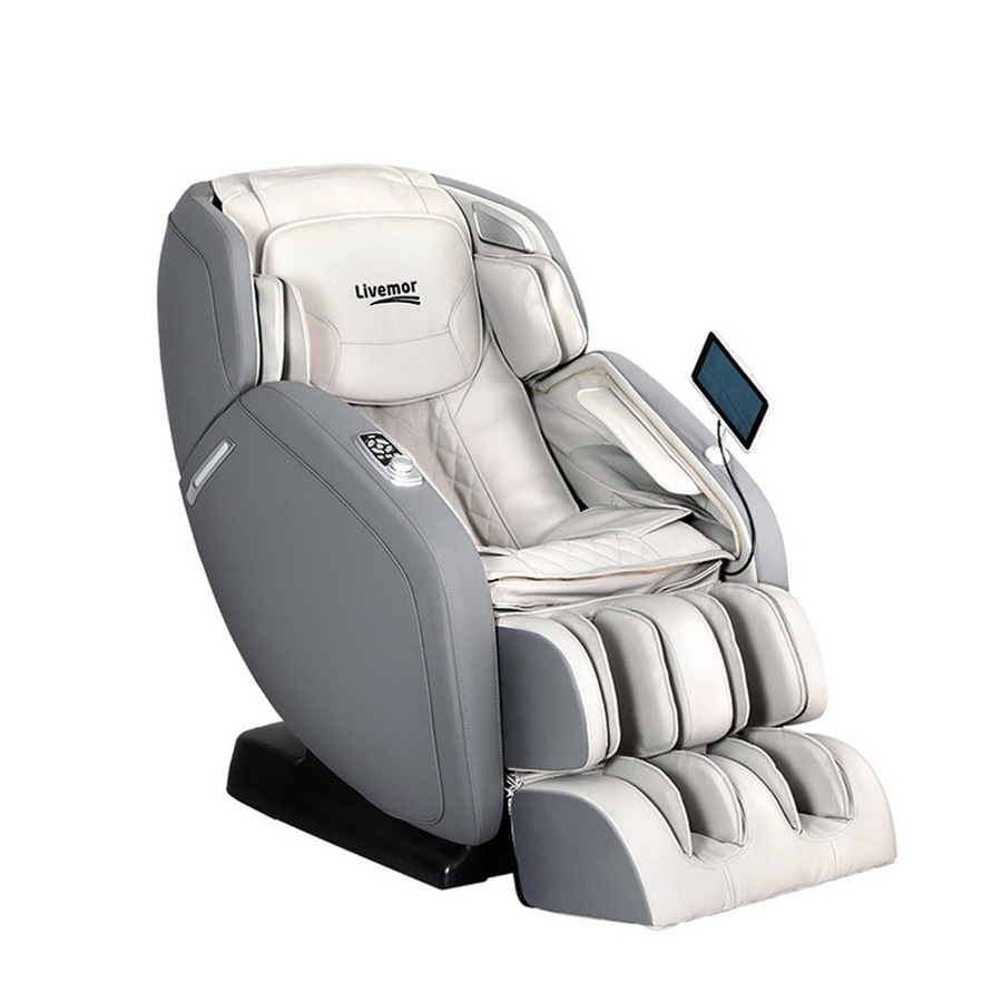 Livemor 4D Massage Chair Recliner SL Track Full Body Zero Gravity Massager Heated AI Body Scan Gary