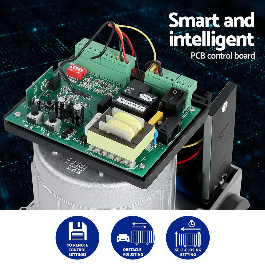 LockMaster 1200KG Auto Sliding Gate Opener Motor Remote Hardware Accessories Kit