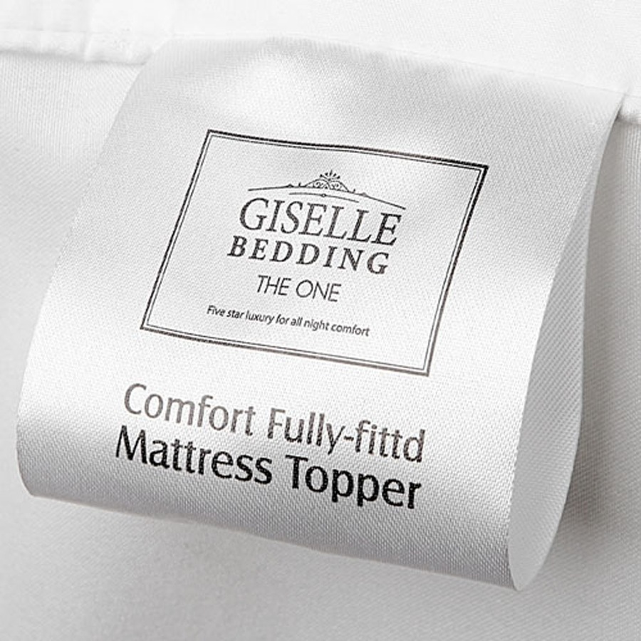 Giselle Bedding 5cm Pillowtop Topper for Back Pain Relief 1000GSM 45cm Deep Pocket Queen