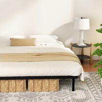 Artiss Metal Bed Frame Double Queen Bed Base Platform Black TED
