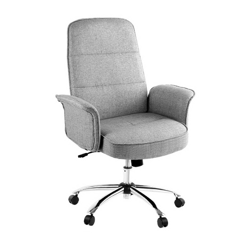 Buy Artiss Office Chair Chairs Fabric Grey MyDeal