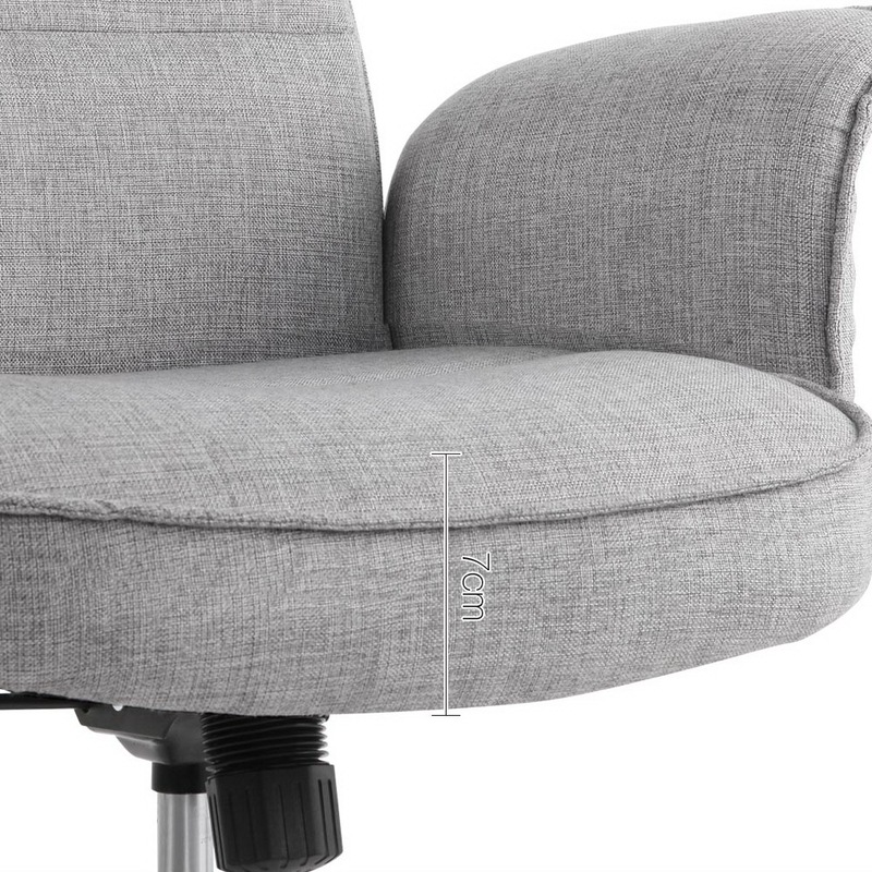 Artiss executive wooden office chair fabric computer chairs bentwood seat grey Clearance