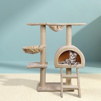 100cm i.Pet Cat Tree Tower Scratching Post Scratcher Condo House Trees Bed Beige