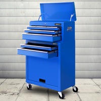7 Drawer Giantz Tool Cabinet Trolley Storage Toolbox Blue