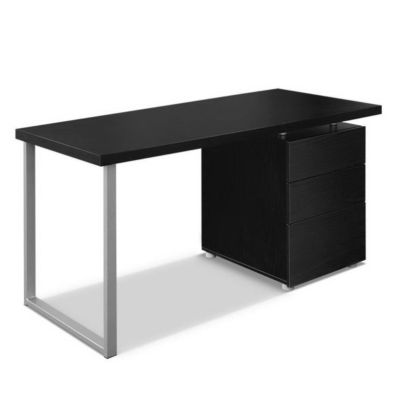 Artiss Computer Desk With Drawers Cabinet Black Buy Home Office Desks 9350062019306