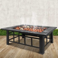 3-In-1 Grillz Fire Pit BBQ Grill Table