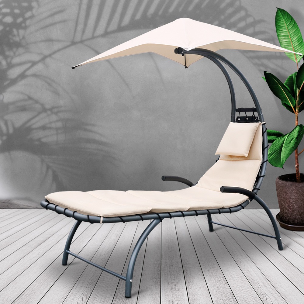 folding chaise lounge with canopy