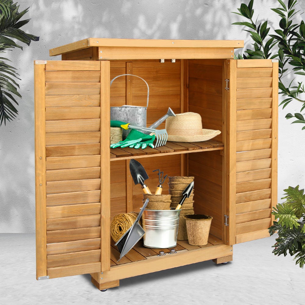 Gardeon Outdoor Storage Cabinet Box Wooden Portable Timber Garage Yard Furniture