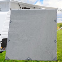 1.95x2.2M Weisshorn Caravan Privacy Screen Roll Out Awning Sun Shade Pop Top End Wall Grey