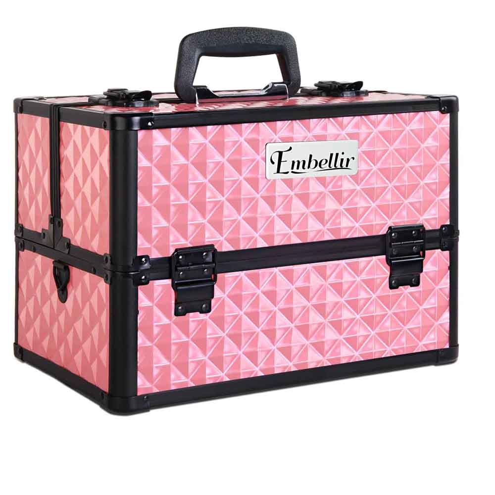 Embellir Makeup Beauty Case Portable Cosmetic Aluminum Box Travel Organiser