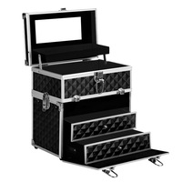 1X Embellir Makeup Case Beauty Organiser Portable Cosmetics Box Mirror