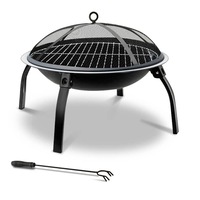 Grillz 22inch BBQ Portable Fire Pit Outdoor