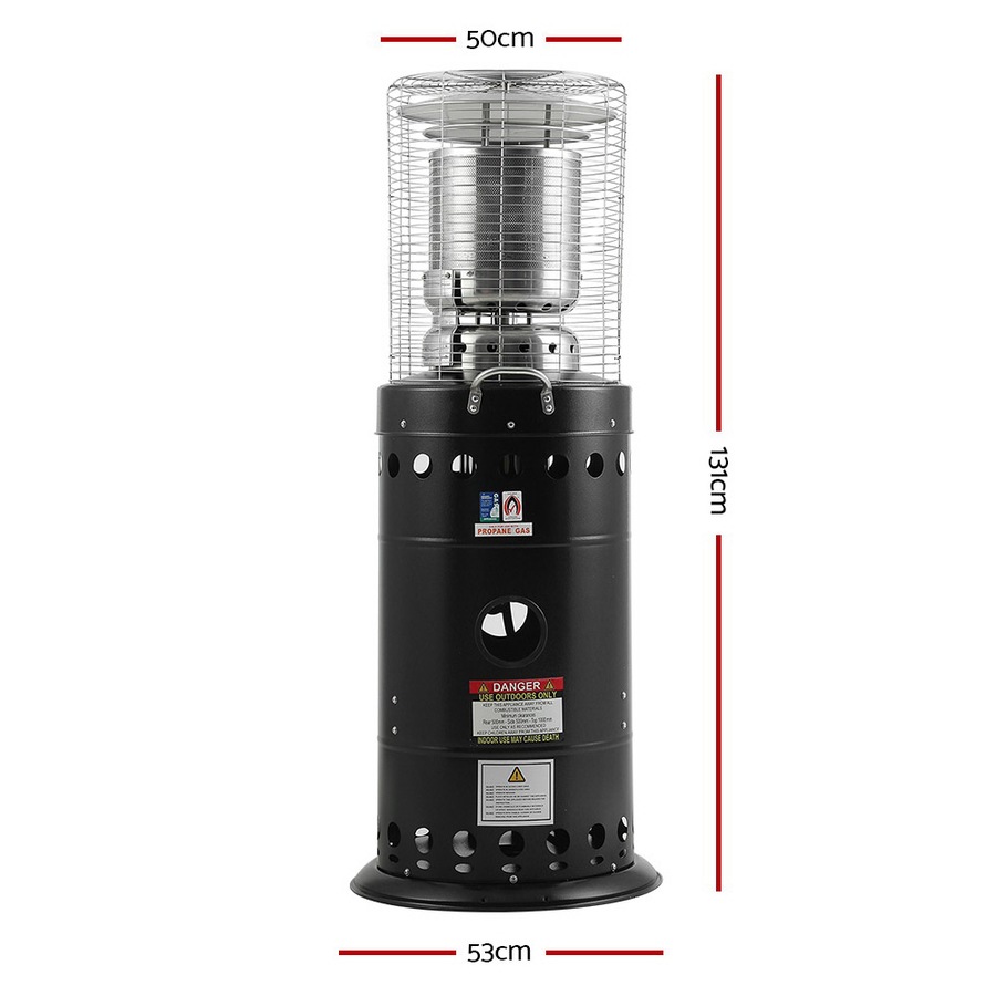 131CM Devanti Outdoor Gas Patio Heater Black