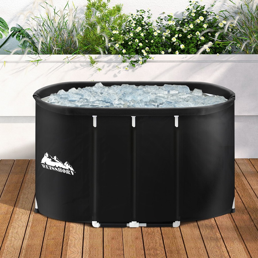120x70X70CM Weisshorn Portable Ice Bath Tub Inflatable Cold Water Folding Bathtub Spa Massage