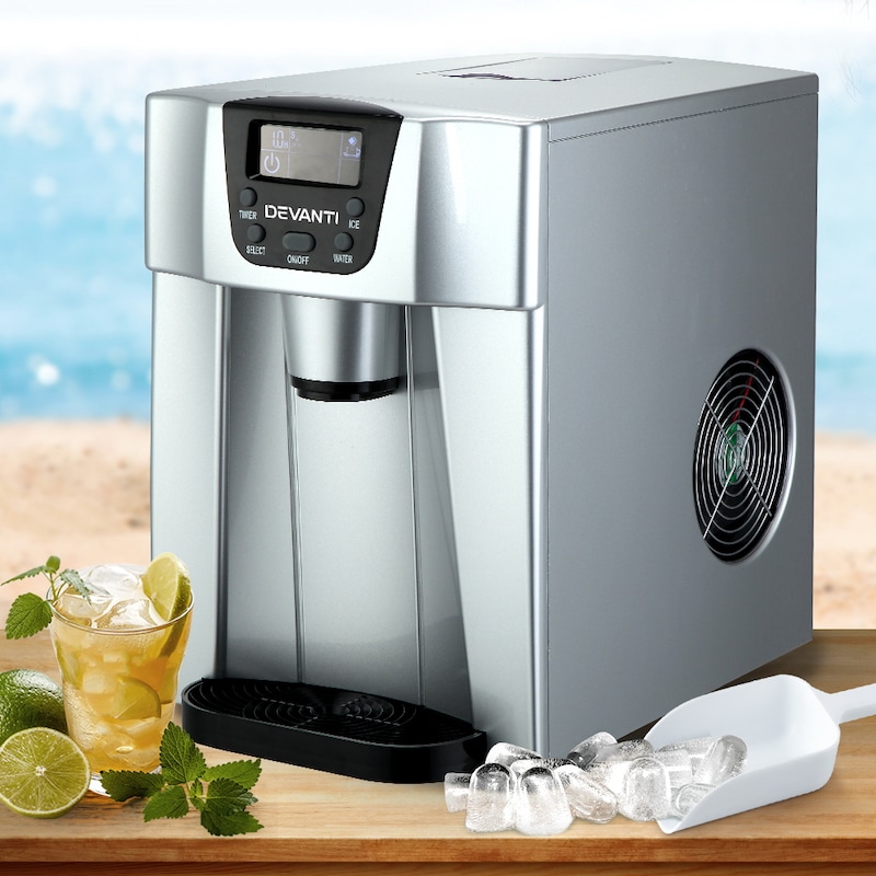 Buy Devanti 2L Portable Ice Maker Water Dipenser Ice Cube Machine ...