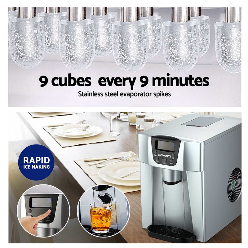 Buy Devanti 2L Portable Ice Maker Water Dipenser Ice Cube Machine