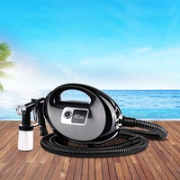 3 Patterns Alba Professional Spray Tan Machine Sunless Tanning Gun Kit HVLP System - Black