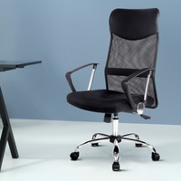 1x Artiss Mesh Office Chair Black