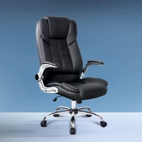 Artiss Executive Office Chair Computer Gaming Chairs PU Leather Tilt Black