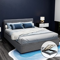 215x160 Artiss Bed Frame Queen Gas Lift Grey NINO