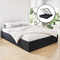 215x160 Artiss Bed Frame Queen Gas Lift Base Charcoal TOKI