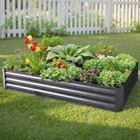 180x90cm Green Fingers Garden Bed Planter Box Raised Container Galvanised Steel