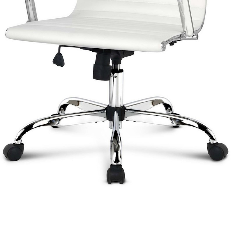Buy Artiss PU Leather High Back Office Desk Chair White MyDeal